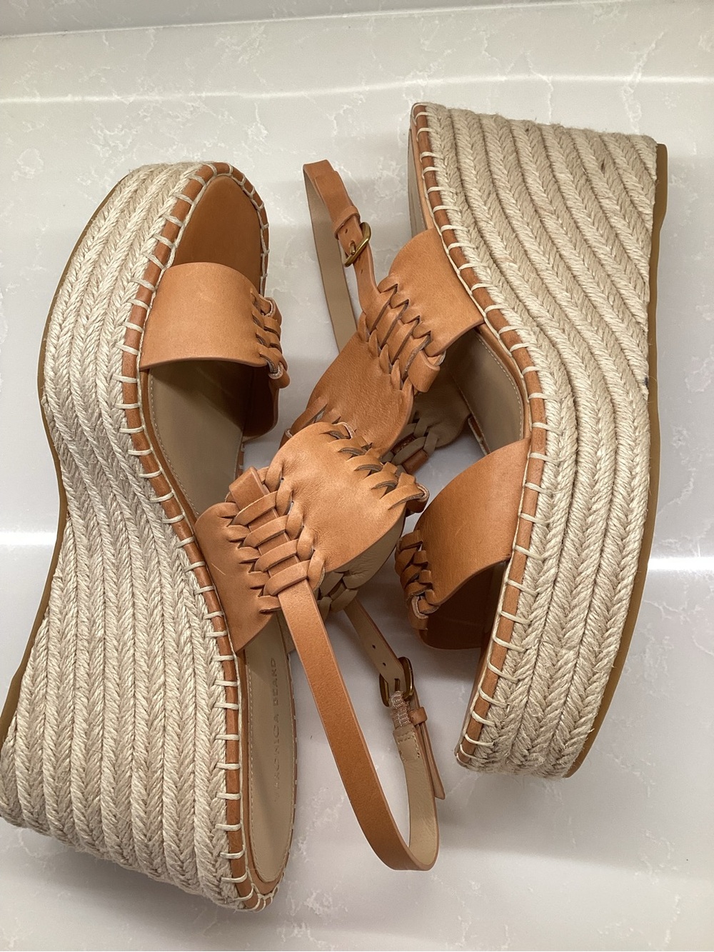 Veronica Beard Riya Leather Slingback Espadrille. Size: 10M Women’s NWT